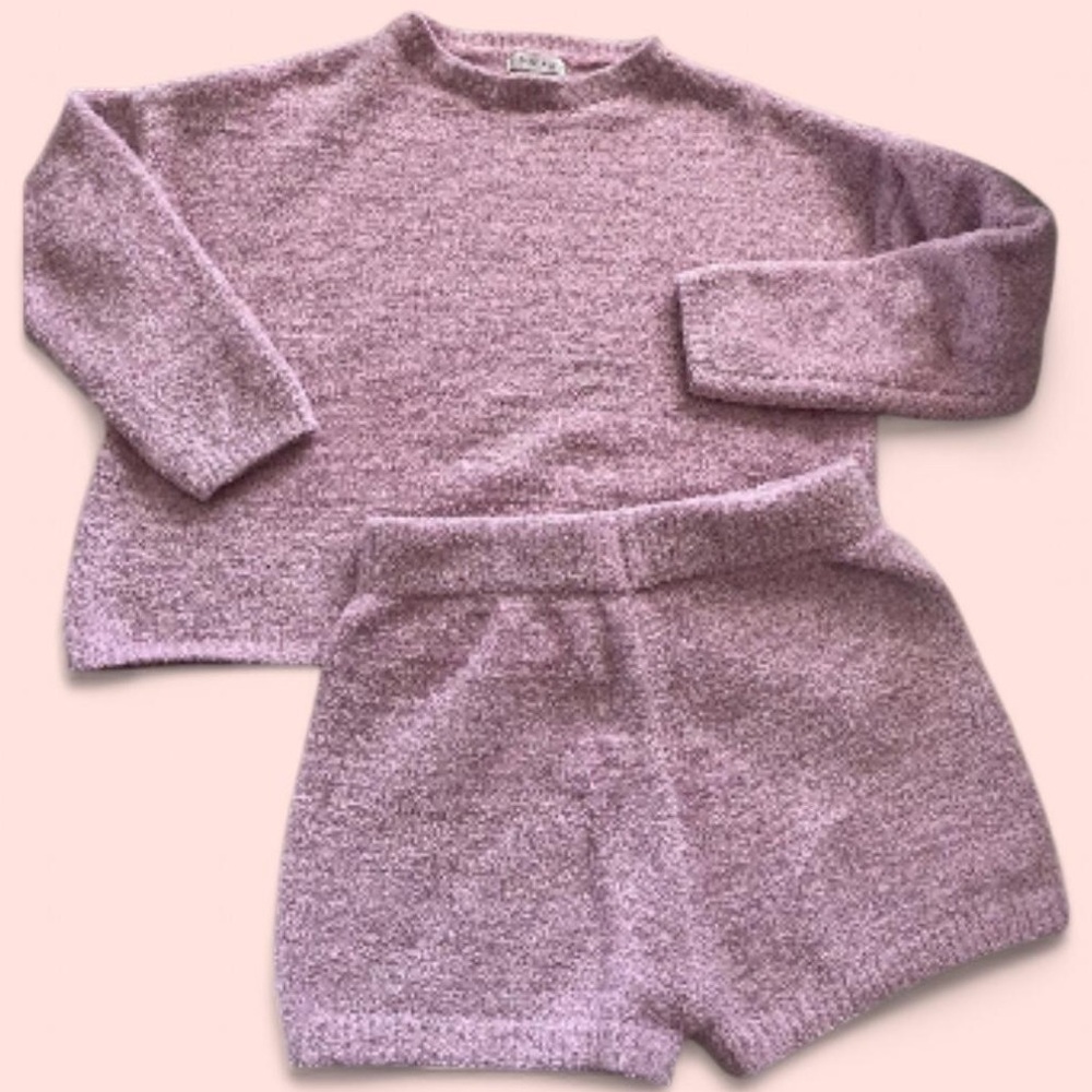 Sincerely Jules Cozy soft pink set top and shorts size S